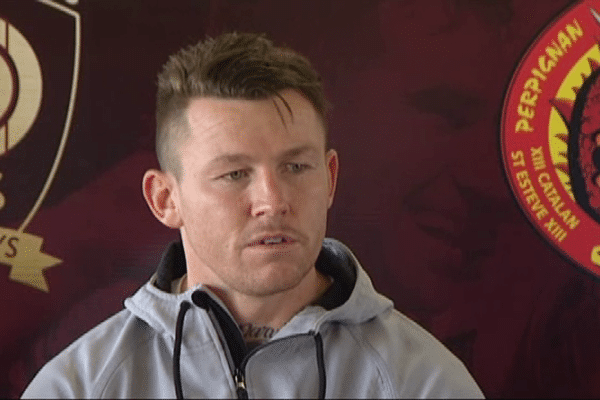 Todd Carney veut relancer sa carrière avec les Dragons Catalans. Perpignan le 17 novembre 2014.