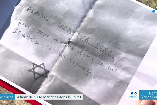 Quatre lettres d'insultes et menaces ont été envoyées à des mosquées de la métropole d'Orléans. En pleine période de ramadan, cet acte anti-musulman provoque une vive émotion. Une plainte a été déposée et une enquête a été ouverte.