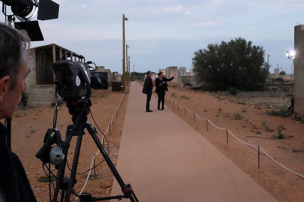 Tournage de l'émission spéciale sur l'ouverture du Mémorial de Rivesaltes 