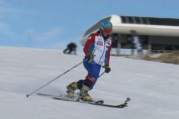 Maëlle Froissard, à l'entraînement dans les Hautes-Alpes avant le championnat de France à Vars. 