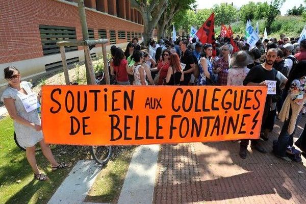 De nombreux professeurs ont manifesté leur soutien à leurs collègues de Bellefontaine