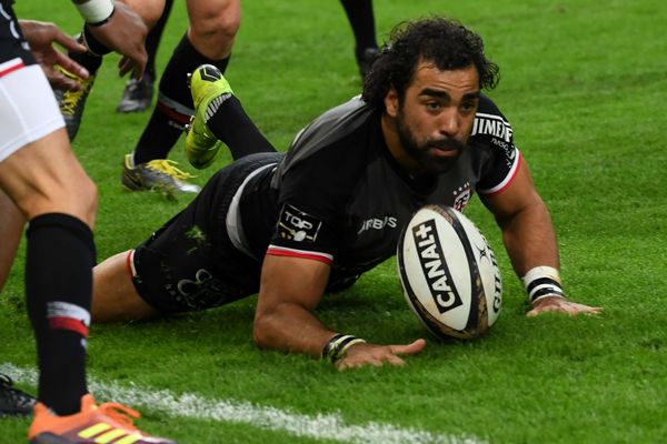 Le Toulousain Yoann Huget, auteur d'un doublé en finale du Top 14 contre Clermont.