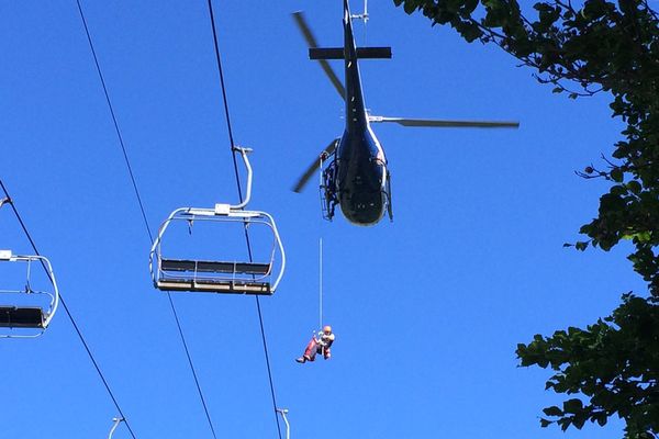 Super-Besse, mardi 4 juillet 2017 : un exercice de secours organisé par la préfecture du Puy-de-Dôme afin de mettre en situation les différents acteurs de la sécurité : pompiers, gendarmes, secouristes. 