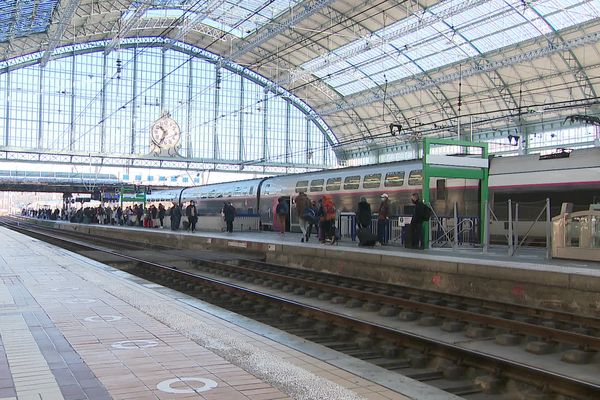 Quai en gare Saint-Jean à Bordeaux (23/01/22)