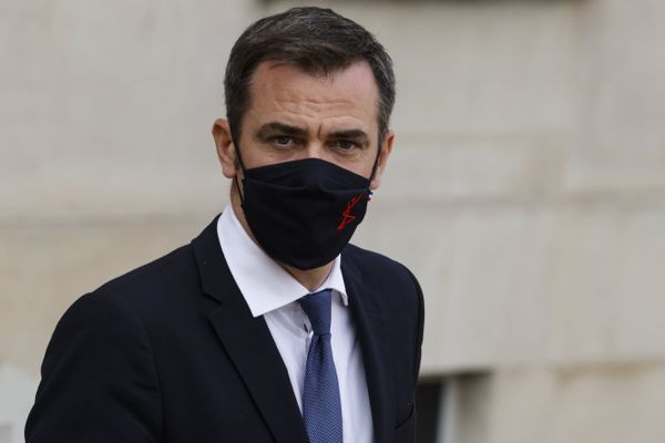 Le ministre de la Santé Olivier Véran au palais de l'Elysée le 7 octobre.