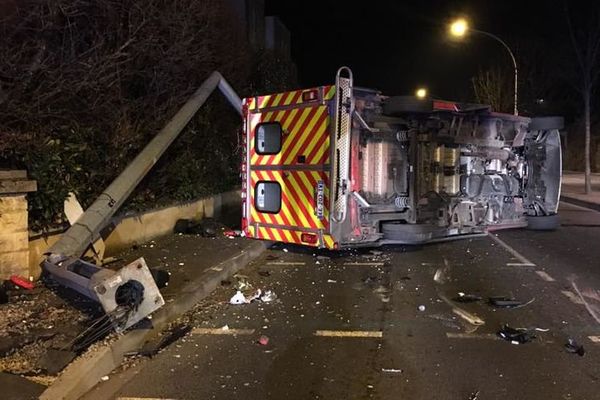 l'ambulance accidentée vendredi 6 Janvier à Brive