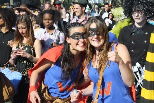 Des super-héros au carnaval des étudiants de Caen, 10 avril 2014