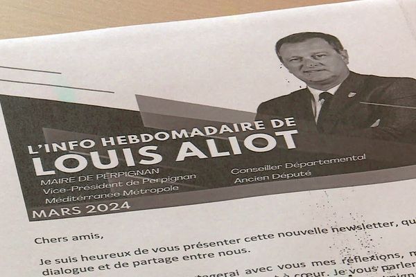 Polémique après l'envoi d'une newsletter politique de Louis Aliot aux agents territoriaux de Perpignan grâce au fichier de la mairie - mars 2024.