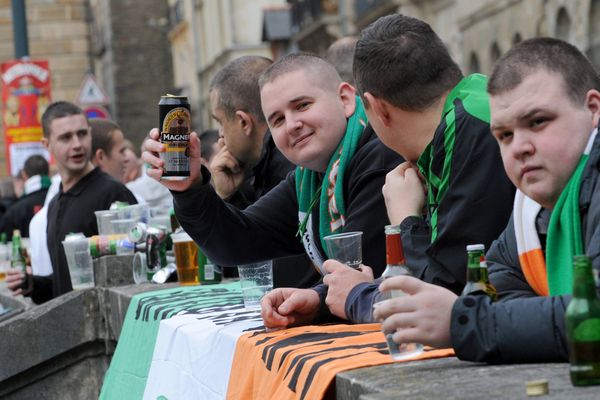 Des supporteurs de l'équipe de football d'Ecosse.