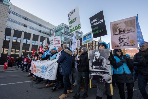 Archives : Saint-Etienne : manifestation pour le groupe Casino, menacé de démantèlement (17 décembre 2023)