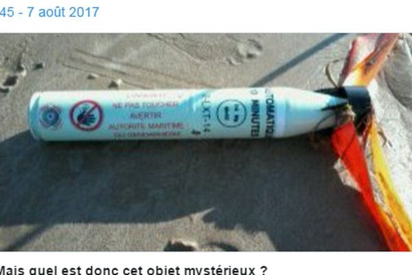 Le marqueur de la Marine Nationale retrouvé sur une plage de Brétignolles-sur-Mer