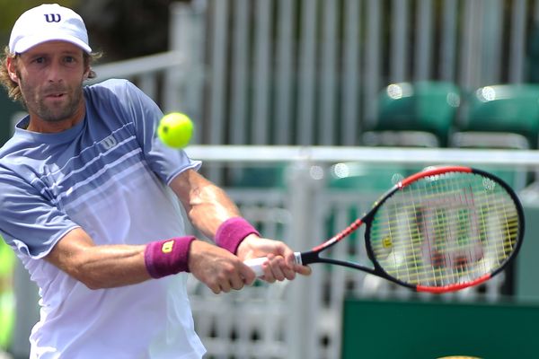 Stéphane Robert, ici au tournoi de Miami en mars dernier, n'a rien pu faire face à Gregor Dimitrov