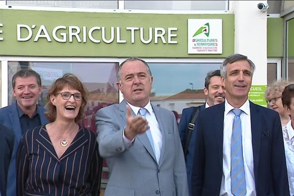 Didier Guillaume s'est rendu à la Chambre d'Agriculture ce lundi.