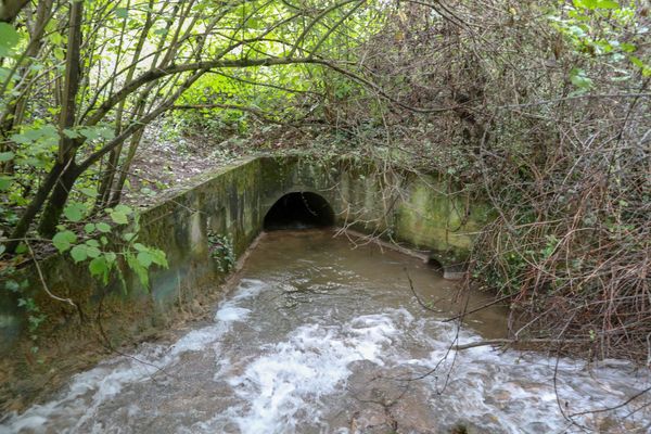 Le ruisseau ou a été découvert le corps de Victorine à Villefontaine dans l'Isère. 