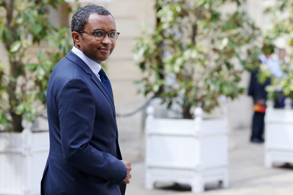 Pap Ndiaye, ministre de l’Education nationale et de la Jeunesse à l'Hôtel de Matignon, à Paris.