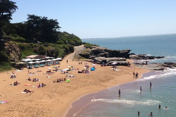 Une plage de Sainte-Marie-sur-Mer (Loire-Atlantique)