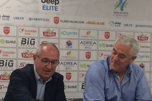 Le 27 mai 2019, Philippe Hervé (D) est nommé entraîneur à l’Elan Chalon