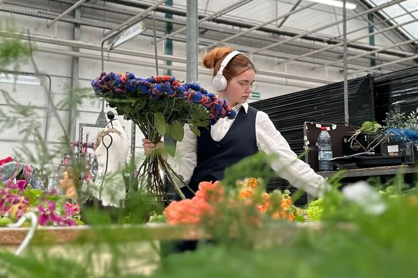 Lucie Marquilly, fleuriste de 18 ans, est l’une des meilleures apprenties de France.