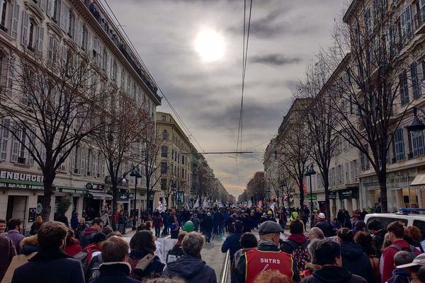 Manifestation contre la réforme des retraites à Nice ce 6 février