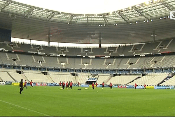 Les joueurs rennais se sont entraînés les premiers au Stade de France