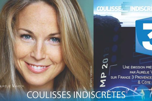 Aurélie Vaneck, de Plus belle la vie, présente l'émission Coulisses Indiscrètes.