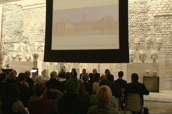 Conférence de presse au musée de Cluny à Paris, mardi 14 ami 2013.