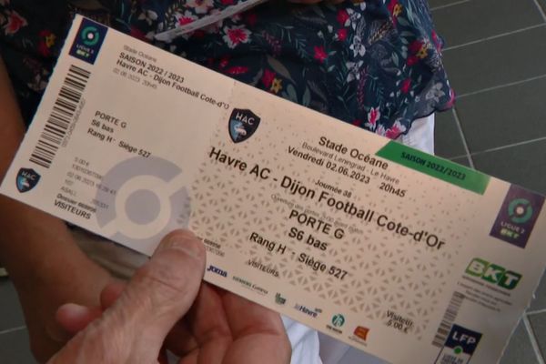 Le billet de la rencontre Le Havre HAC - DFCO du 2 juin, un billet historique !