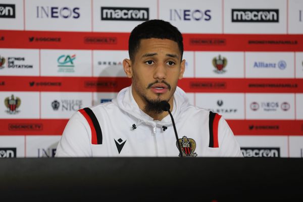 William Saliba lors de sa conférence de presse de présentation à l'OGC Nice le 8 janvier dernier.