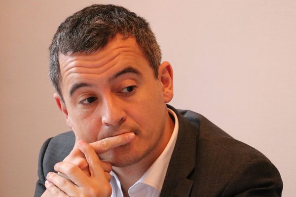 Gérald Darmanin, candidat tête de liste à l'élection municipale de Tourcoing.