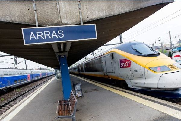 La gare d'Arras où a été interpellé l'homme de 26 ans, soupçonné de pédophilie.