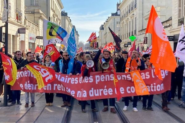 La manifestation tourangelle s'est élancée peu après 14h.