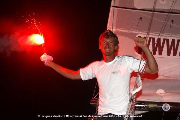 Frédéric Denis a bouclé sa transat avec une vitesse moyenne de plus de 9 noeuds.