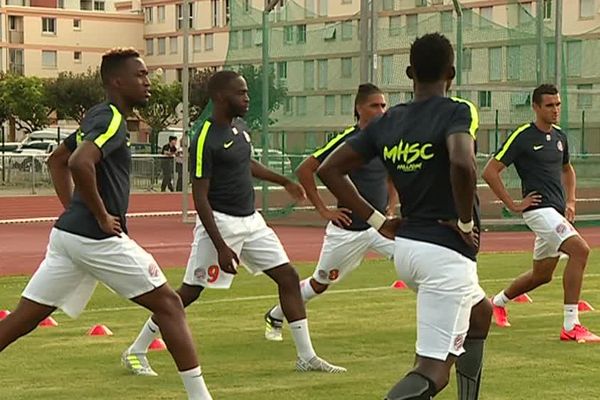 Les joueurs du MHSC s'entraînent avant d'affronter Clermont-Ferrand - 20 juillet 2017