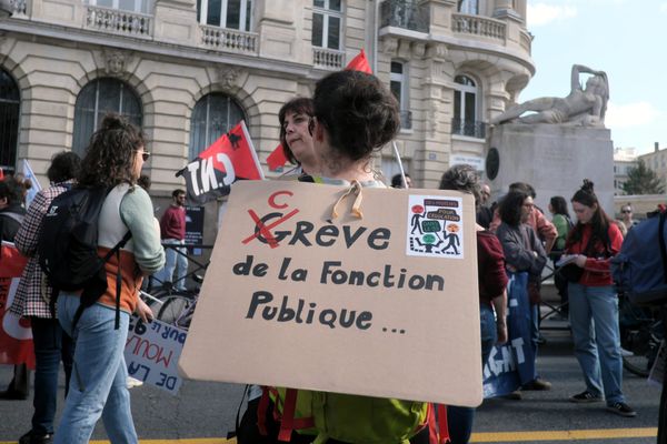 Manifestation des fonctionnaires le 24 mars 2022 à Paris