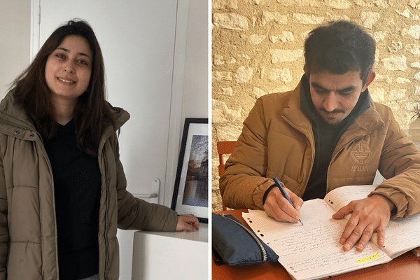 Liza Karimi et Jamidullah Shinwari, réfugiés afghans arrivés à Saint-Aignan en 2022