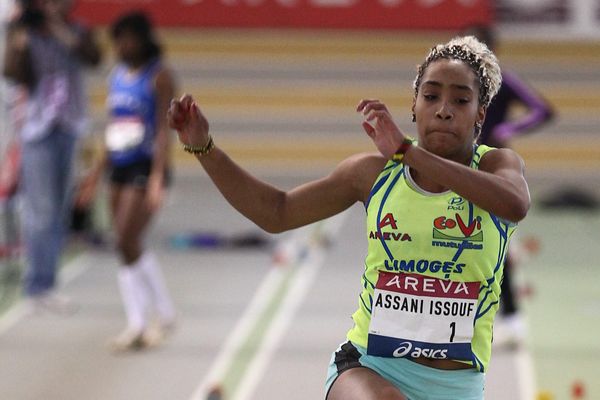 Photo prise lors du Championnat de France d'athlétisme élite en salle février 2013.