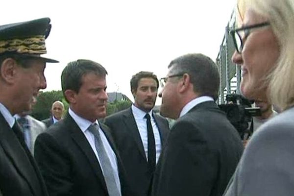 Nîmes - Manuel Valls en visite dans le Gard - 12 juillet 2013.