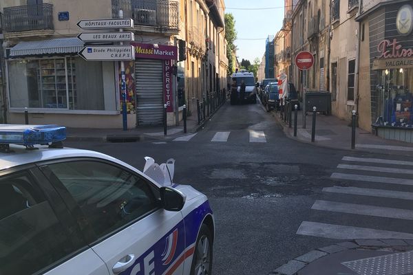 Le quartier de la rue Bonnard à Montpellier a été bouclé par les forces de l'ordre le temps de l'intervention - 19 juin 2019