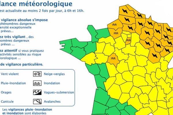 La vigilance orange est maintenue jusqu'à mercredi 8 juin, 6h.