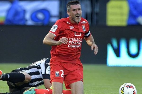 Julien Féret, du Stade Malherbe de Caen face à Angers