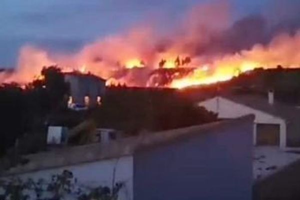 Près de 200 pompiers sont intervenus pour maîtriser le feu de qui avait pris dans la garrigue - 30 juillet 2019.