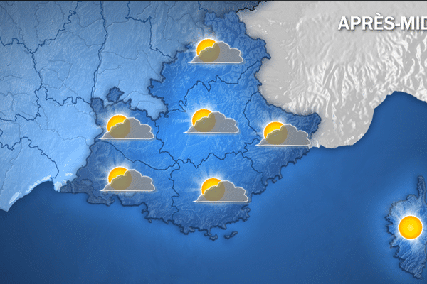 Nuages et soleil au menu, pas de choix possible sur toute la région.