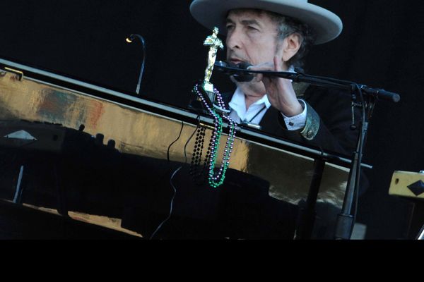 Bob Dylan lors de son concert aux Vieilles Charrues en 2012