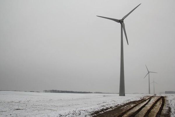 Neige à Rely dans l'Artois ce mercredi. 