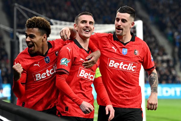 Benjamin Bourigeaud, ici avec Arthur Theate et Baptiste Santamaria, "décisif" dans ce 1/4 de finale de Coupe de France face au Puy