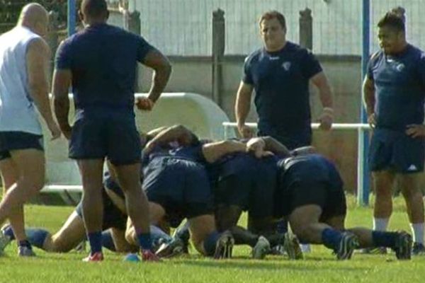 L'équipe de l'UBB a l'entraînement 