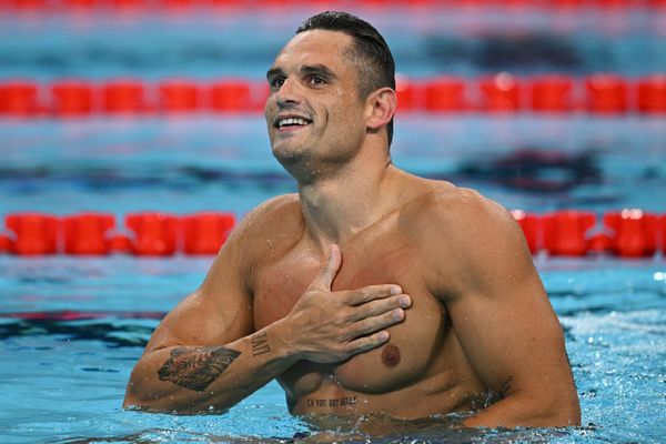 Valeur sûre des Bleus aux JO 2024, Florent Manaudou a remporté le bronze au 50 m nage libre vendredi à Paris.