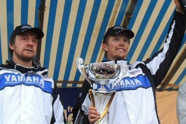 Le podium de Grayan et l'Hôpital 2013 : Adrien Van Beveren, Jean-Claude Moussé. Milko Potisek complète le podium.