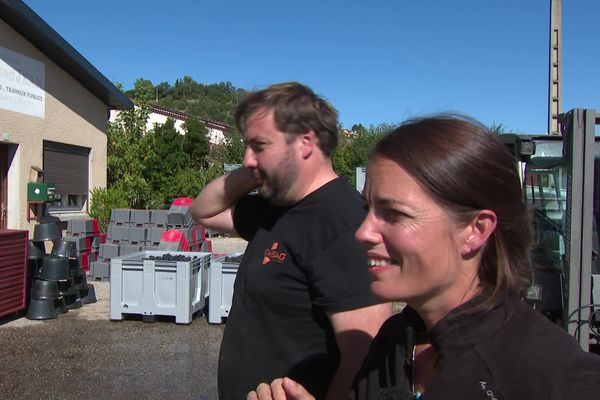 Julien et Nancy Cecillon sont de jeunes vignerons installés à Crozes Hermitage. 