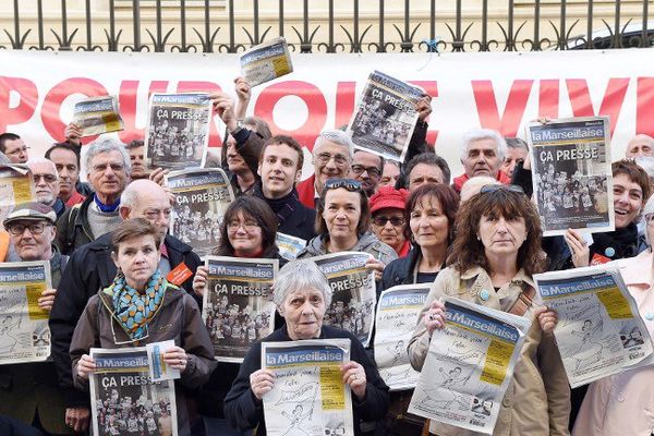 Le 7 avril dernier, les salariés de la Marseillaise manifestent 